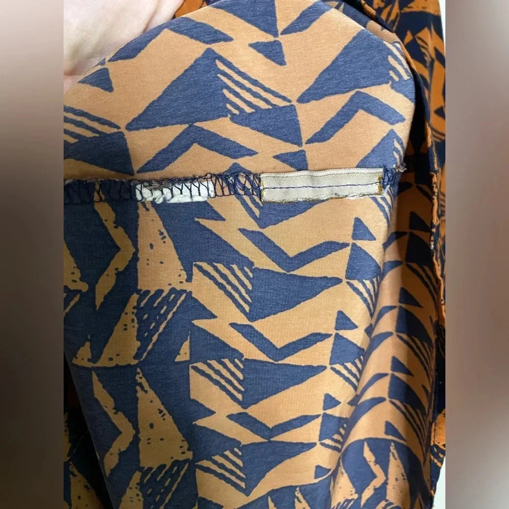 Vintage Madelynn womens dress navy orange size tag missing VTG small or medium - Picture 11 of 11